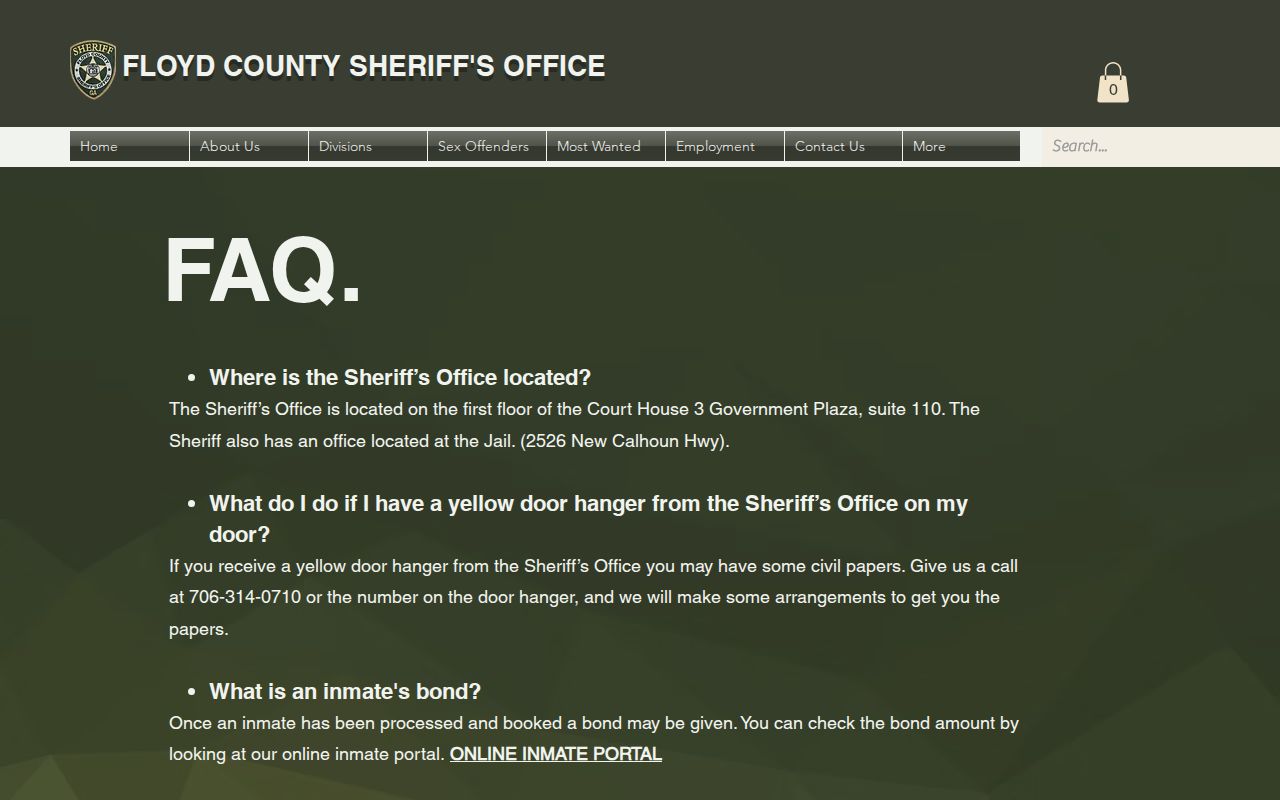 Floyd County warrant service status phone guidance