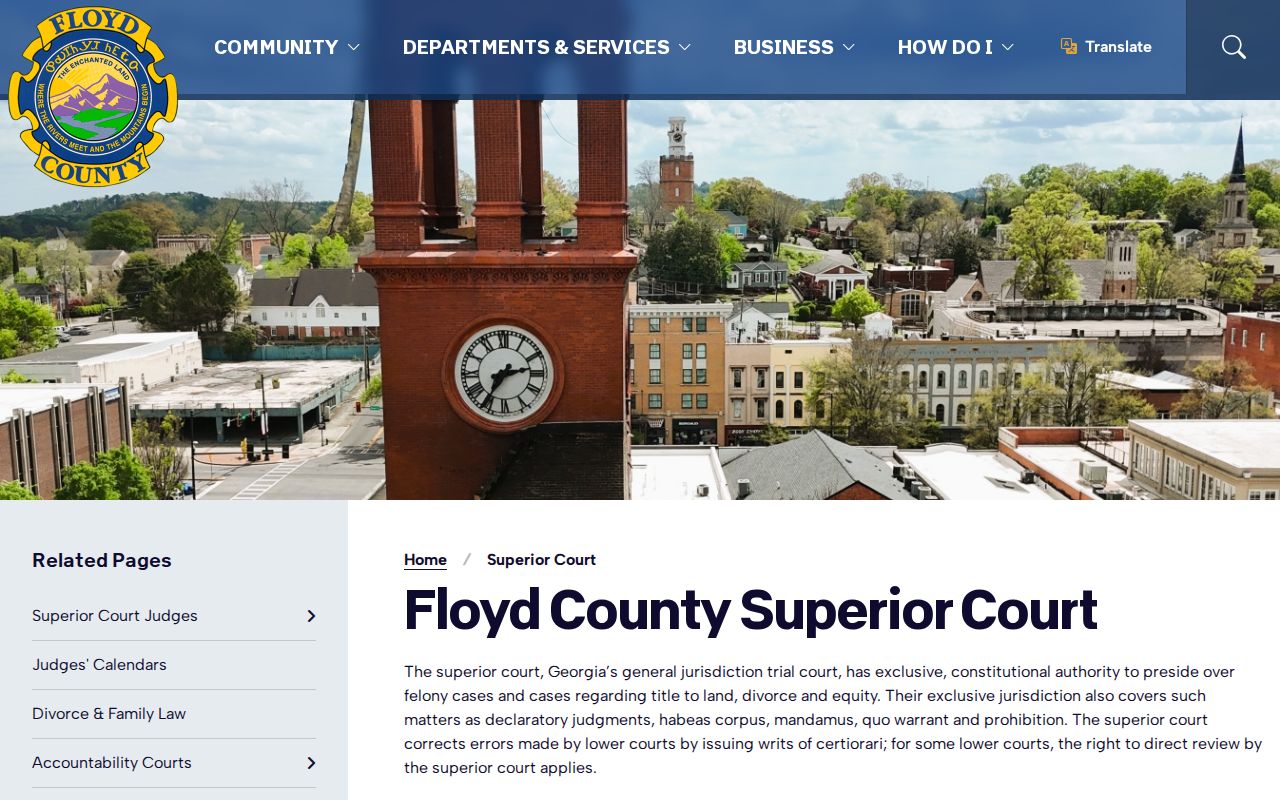 Floyd County bench warrant related courthouse information